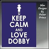 Keep Calm and LOVE DOBBY- Harry Potter - Purple aluminum Metal Poster - Unique gift idea