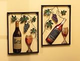 Metal Wine Wall Decor Set of 2