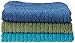 Ritz 16 by 19-Inch Solid Microfiber Kitchen Dish Towel, Blue/Green, 3-Pack