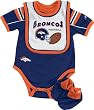 Denver Broncos Infant Creeper, Bib and Bootie Set