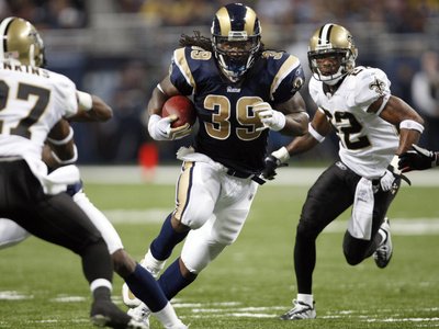 Saints Rams Football: St. Louis, MO - Steven Jackson Photographic Poster Print by Tom Gannam, 24x18