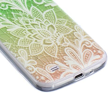 Galaxy S4 Case Samsung Galaxy S4 i9500 Ultra-thin Slim Case,MOUSE Monster Tribe Green Lotus Design Air Cushion Capsule Premium Slim Flexible Transparent Soft Case Cover for Samsung Galaxy S4 i9500
