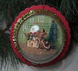 Seasons of Cannon Falls Once Upon a Christmas Clock Dome Stockings Were Hung Ornament #949641Stir