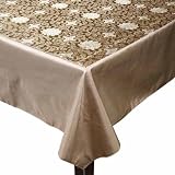 EXP Handmade Silky Lotus Flower 78" Tablecloth