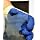 G & F 1607L Cut Resistant 100-Percent Kevlar Gloves, Heavy Weight Textured Blue Latex Coated, Large, 1-Pair