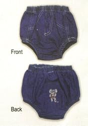 Collegiate Denim Diaper Cover