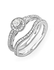 Certified 14k White Gold Round Diamond Ladies Vintage Antique Finish Bridal... by 
