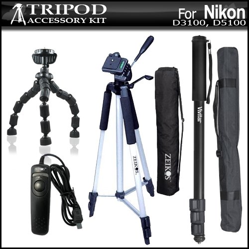 Tripod accessory Bundle Kit For Nikon D3100 D5100 