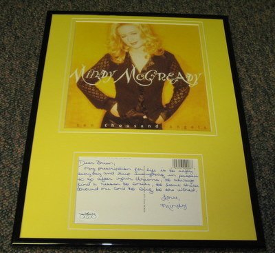 Mindy Mccready Signed Framed Photo & Note 11x14 Jsa