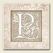 AbsorbaStone Coaster set~ "P" Monogram initial ~ 4 Tile Drink Coasters ~ code...