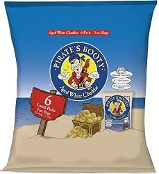 Pirate's Booty, Aged White Cheddar, Multi-Pack, 1-Ounce Bags (Pack of 72)