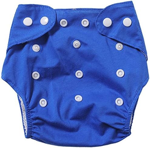 Badynoo BDN01 Baby Washable Waterproof Adjustable Cotton Cloth Diapers Medium Dark Blue