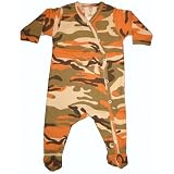 Madsky Onesie Baby Footie Camo Orange 6M 9M 12M by madsky