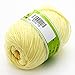Joylve Knitting Yarn Skein Baby Super Smooth Worsted Soft Natural Silk Wool Fiber Light Yellow