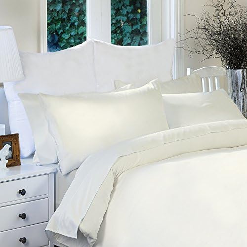 SimpleSheets Sleep Soft Double Brushed Microfiber Sheet Set - Hypoallergenic, Wrinkle & Fade Resistant, Soft & Durable (4-pc King, Cream)