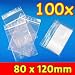 100 Druckverschlussbeutel 80 x 120 mm