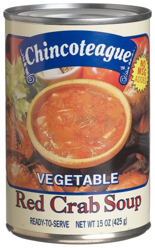 Chincoteague Seafood Vegetable Red Crab Soup, 15-Ounce Cans (Pack of 12) by Chincoteague Seafood
