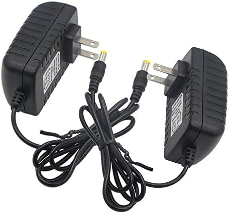 AJIBI 2 Pack DC 12V 2A 24W US Plug Power Supply Adapter Transformer Wall Charger For Camera LED Strip CCTV