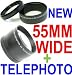 ~ 55mm Telephoto + 55mm Wide Angle Combo ~ Fits most Sony DSLR: A100 A200 A350 A700 A900 + Many More!