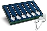 Silver Plated Teapot Handle Tea Spoons (Set of 6)
