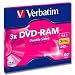 Verbatim
43492
DVD-RAM
3x
Type
IV
9.4GB
1
pack
Jewel
Case