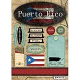Scrapbook Customs - World Collection - Puerto Rico - Cardstock Stickers - Travel