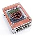 Zebra Wood Case with Raspberry Inlay and FAN~ for Raspberry Pi 3b+, 3, Pi 2 by C4Labs