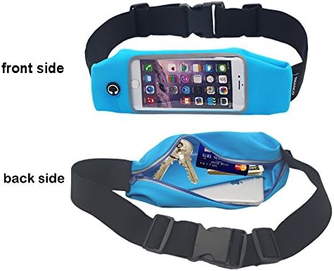 Waist Pack, Smarco Adjustable and Touchscreen Running Belt for iPhone6-4.7 Inch, iPod, Keys, Cash and Credit Cards - Ideal for Jogging, Gym, Running, Workout, Hiking or Other Sports Blue