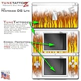 Nintendo DS Lite Fire on White Tune Tattoo Skin Kit by TuneTattoozTM