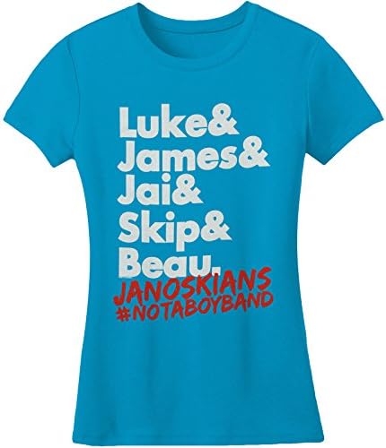 Janoskians Women's Names Girls Jr Soft tee Large Blue