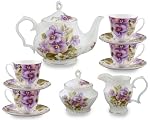 Who sells Gracie Bone China 11 Piece Purple cheap