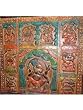 Ganesh Carving Wall Panel Colorful Ganesha Dancing India Art 36x36