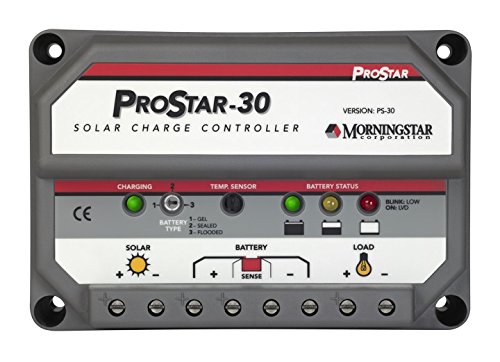 MorningStar ProStar PS-30 PWM Solar Charge Controller, 30 Amp 12/24 Volts