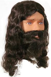 Men's Jesus Costume Wig and Beard Set