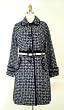 Kate Spade Classic Noel Trench Coat Black White