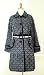 Kate Spade Classic Noel Trench Coat Black White