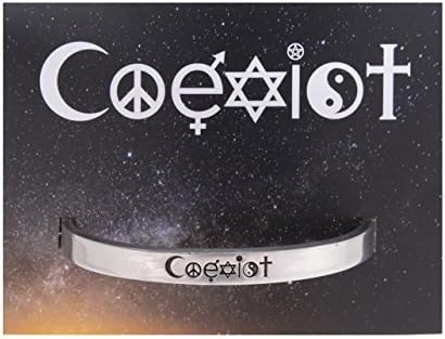 Coexist Engraved Pewter Bracelet by Whitney Howard Designs