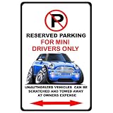 Mini Cooper Car-toon No Parking Sign