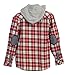Gioberti Boys Flannel Shirt Removable Hood & Chambray Contrast