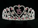 Quinceanera 15 Birthday Tiara Swarovski Clear Crystal Rhinestone Princess WT106