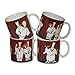 Casa Moda Bordeaux Bistro Set of Four Mugs