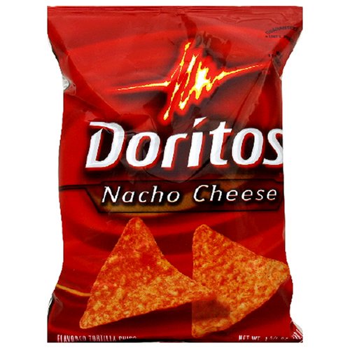 Doritos Tortilla Chips, Nacho Cheese, 1.75-Ounce Large Single Serve Bags (Pack of 64)
