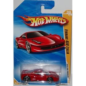 Hot Wheels 2010 Ferrari 458 Italia 034/240, '10 New Models. 1:64 Scale.