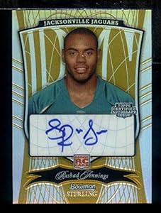 LPT) 2009 Bowman Sterling RASHAD JENNINGS Gold Ref Auto 1/10 Oakland Raiders - Signed NFL Football Cards