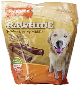 Nylabone Enhanced Rawhide Roll Treats, Chicken, Net Wt. 15.4 oz., 25 Count Nylabone Enhanced Rawhide Roll Treats, Chicken, Net Wt. 15.4 oz., 25 Count