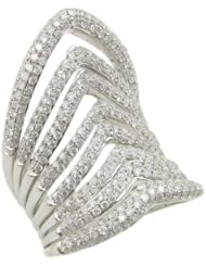 14k White Gold  2.23ctw Diamond Cocktail Ring LR724 Size 7.5