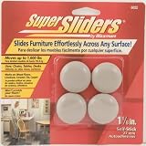 Waxman 4602295N 1-1/8-Inch Self-Stick Round Super Sliders, Oatmeal
