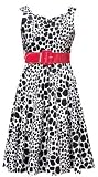 CLEARANCE New Dalmation Spotted Dress w/ Red Belt ~ 7 to 16 Girls