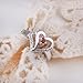 Noble Jewelry 925 Silver Women Ring Two Hearts Cross Rose Zircon Size 8
