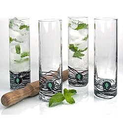 Fresh Mint Mojito Glasses Set